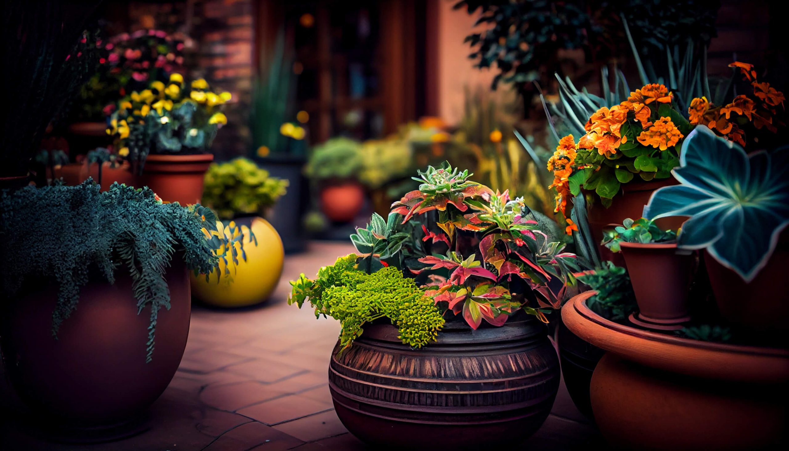 Patio container garden