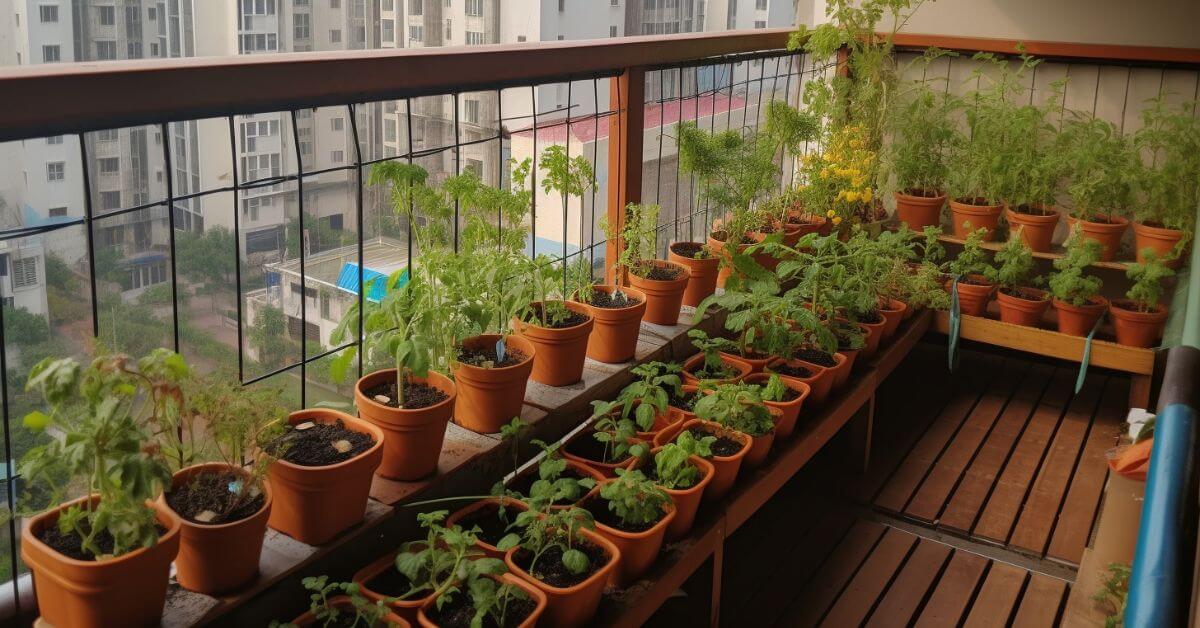 Balcony garden irrigation system